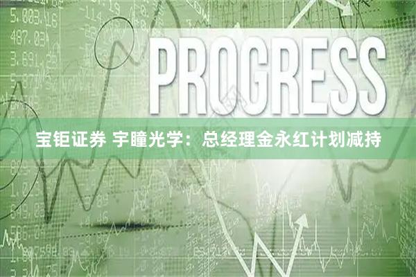 宝钜证券 宇瞳光学：总经理金永红计划减持