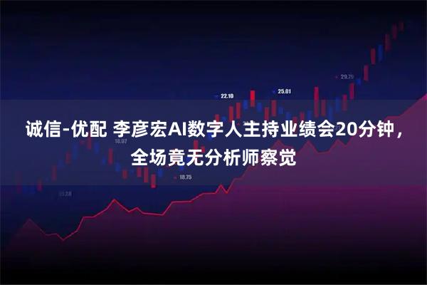 诚信-优配 李彦宏AI数字人主持业绩会20分钟，全场竟无分析师察觉